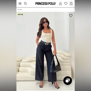 Princess Polly Black Archer Pants